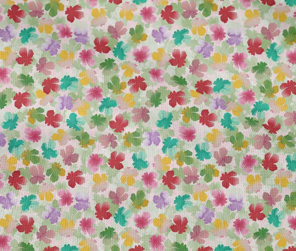 oneOone Cotton Flex Fabric Watercolor Floral Decor Fabric Printed BTY 40 Inch