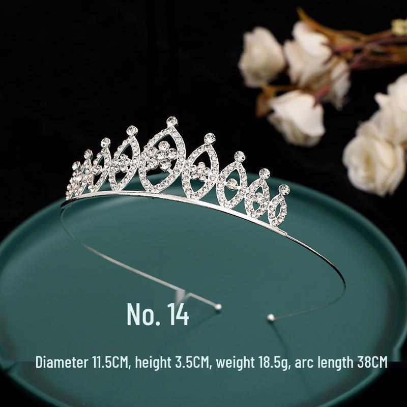 Serre-tête Couronne de Princesse à Strass pour Enfants - Mignon Style Peigne Chat Lapin Incrusté de Diamants pour Filles