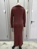 Autumn 2025 Women's Knit Sweater & Midi Skirt Set – European/American Fashion