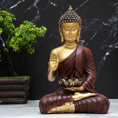 New Sitting Buddha Statue Showpiece Idol Home Decor Items for Living Room and Gifts
