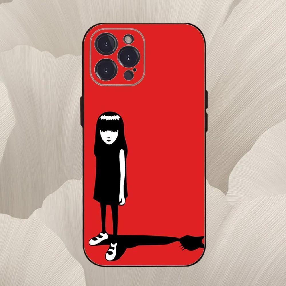 E-Emilys The Strange-es Phone Case For iPhone 16,se4,15,14,13,12,11,Pro,X,XS,Max,XR,Plus,Mini Soft Black Cover