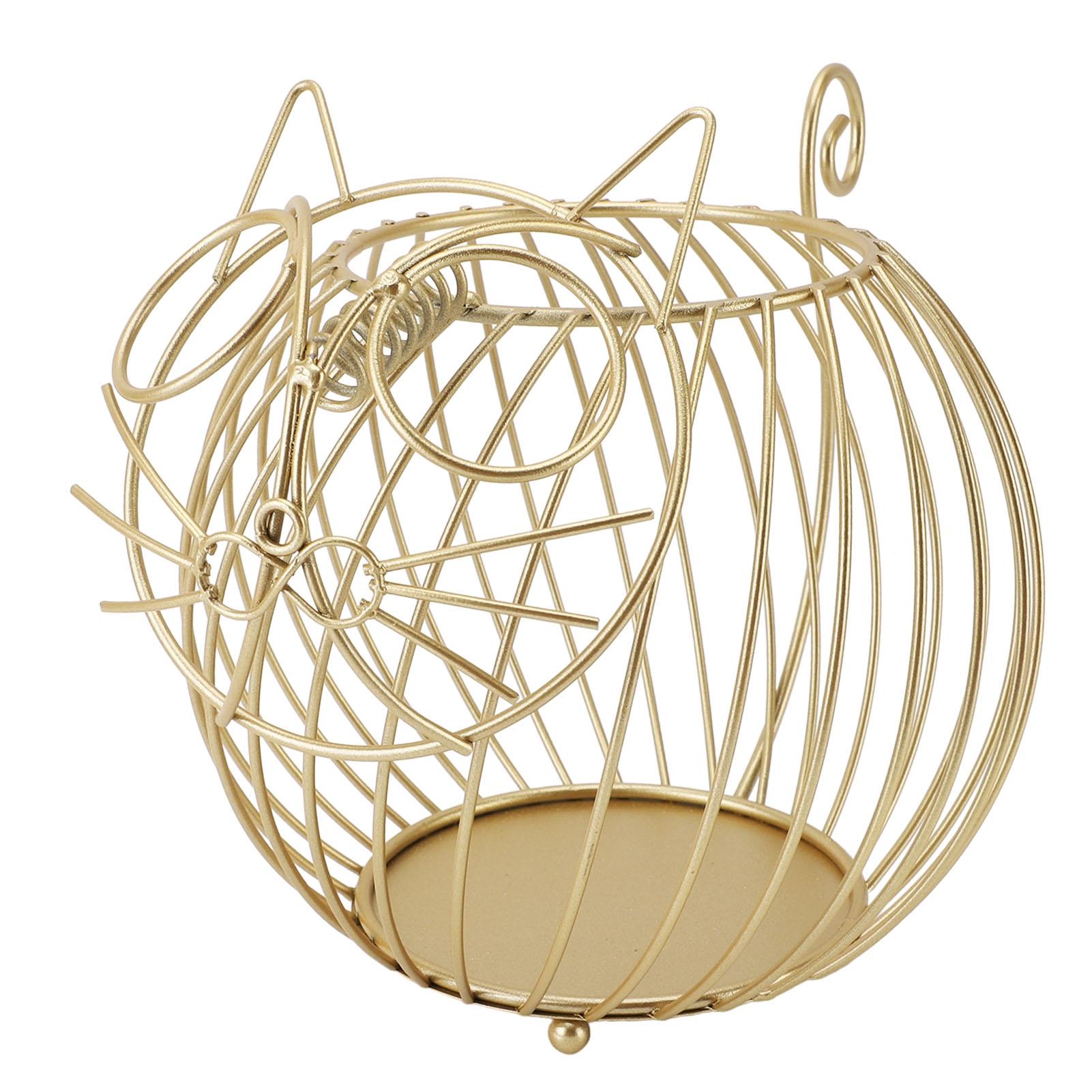 

Cartoon Cat Coffee Capsule Holder Iron Hollow Display Rack Snacks Candy Metal Storage Basket, Size S A