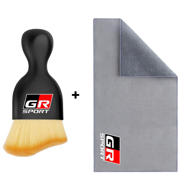 GR Car Interior Cleaning Soft Brush Car Wash Towel Microfiber Cleaning Rag Cloth for Toyota Trd Chr Auris Avensis Camry Corolla Yaris