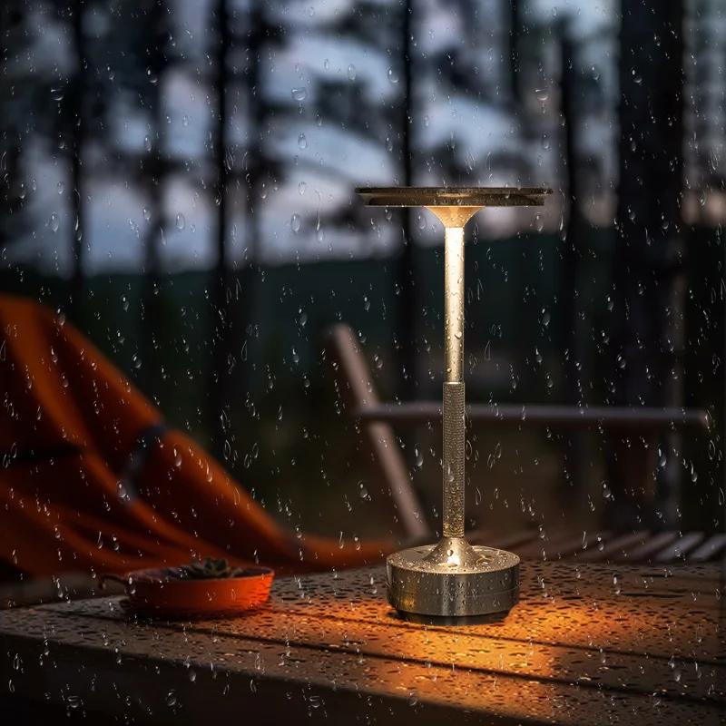 Rechargeable LED Desk Lamp Touch Dimming USB Portable Coffee Waterproof Bar Vintage Room Decoration Atmosphere Night Light