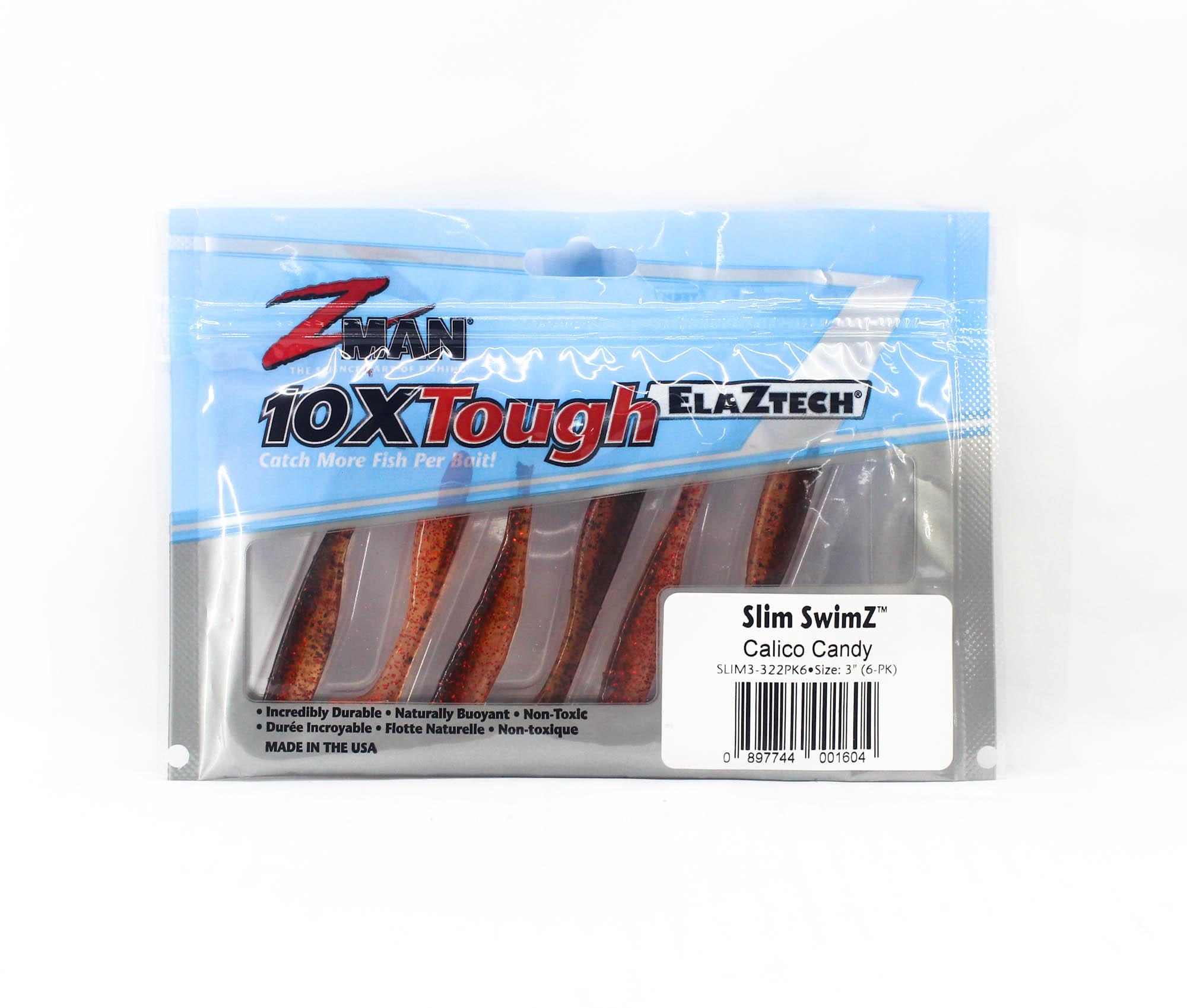

Zman Soft Lure Slim SwimZ 3 Inch 6/Pack Calico Candy (1604)