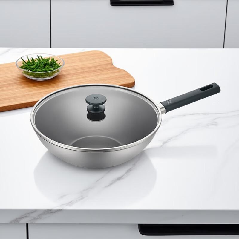 Zwilling Silver Ti Titanium Non-Coated Wok, 30cm