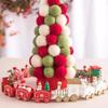 1-10PCS Small Christmas Train Decoration Cute Mini Ornament for Holiday Cake Topper Party Display and Festive Children Gift