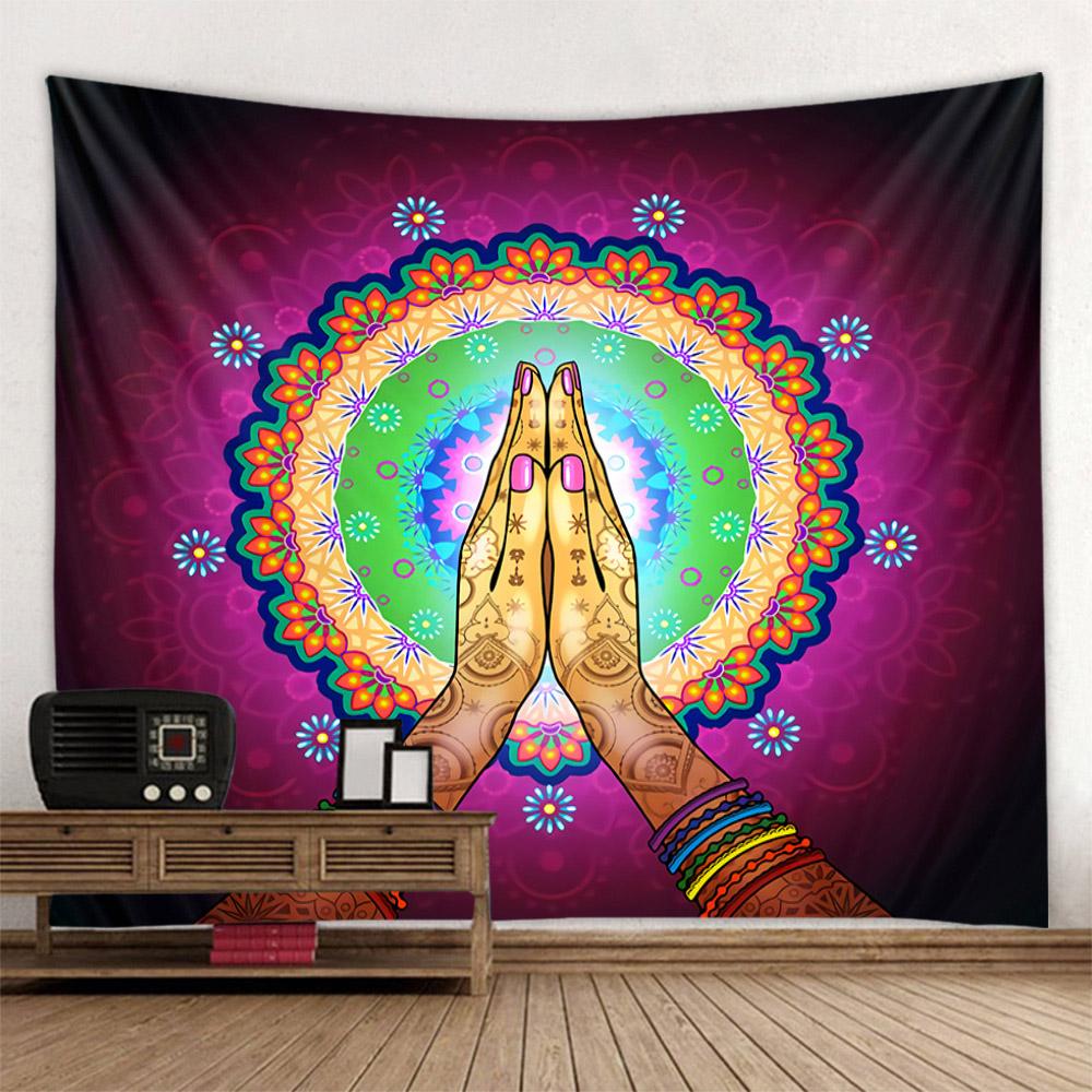 Meditation Chakra Pattern Tapestry Wall Hanging Mandala Tapestry Wall Cloth Bohemian Room Yoga Mat Home Decoration