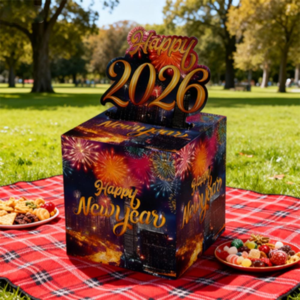 Christmas Money Boxes Cash Gift Boxes Happy New Year Fireworks Bank Note Box Party Festival Atmosphere Surprise Decorations Prop