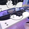 Black and White Cat Cute Mouse Pad Large Kawaii Yin-yang DeskMat Laptop Office XXL PC Gamer Non-slip Keyboard Gaming Accessories
