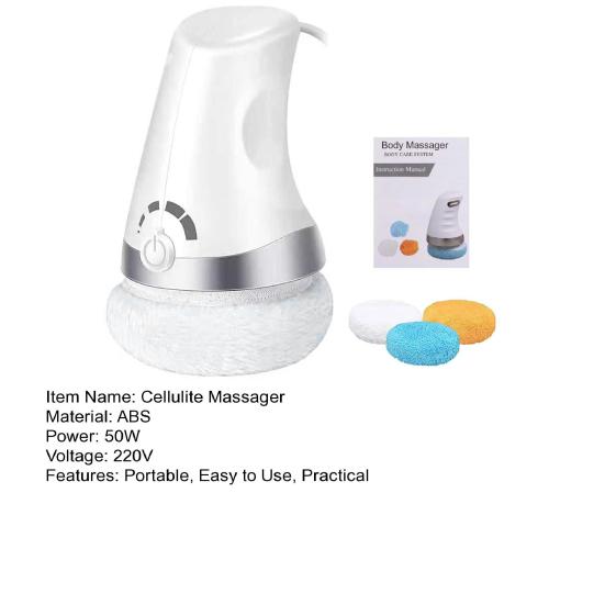 Elektrischer Hand-Cellulite-Entferner mit 3 waschbaren Pads Hochfrequente Vibration Cellulite-Massagegerät Körperformungsmaschine