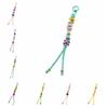 Anti-Lost Mobile Phone Lanyard Colorful Beaded Tassel Pendant Cute Acrylic Beads Keychain  Gift