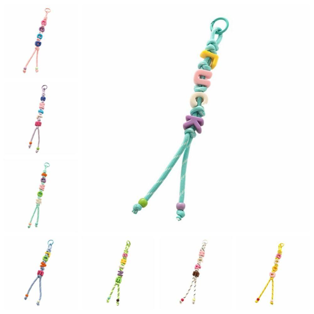 Anti-Lost Mobile Phone Lanyard Colorful Car Keyring Cute Beaded Tassel Pendant  Friend Gift