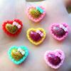 Color 20mm heart-shaped flat back hairpin accessories resin crafts rhinestone  wedding decoration