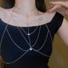 Zircon Geometric Multi-Layer Necklace - Niche Style, European & American Luxury Body Chain