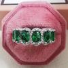 Luxury Zircon Gem Diamond Band Ring with Niche Appeal