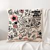 Cartoon Manana Sera K-Karol G Cushion Cover Summer Coolness Linen Fabric Double-Sided Printing Pillow Case Sofa Home Decor Gift