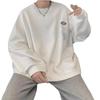 Couple Waffle Hoodie: Trendy Spring & Autumn Jacket, Hong Kong Style, Men's Round Neck Top