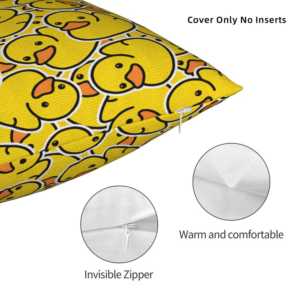 Yellow Rubber Duck Pillow Case Design Pillow Cover For Sofa Bedroom Home Decor Cute Funny Pillowcases