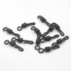 MNFT 100 Sets/Bag Carp Fishing Soft Rubbers Tail Tube Rubber Tubes Safety Lead Clips Quick Change Snap Q-Shaped Rolling Swivel