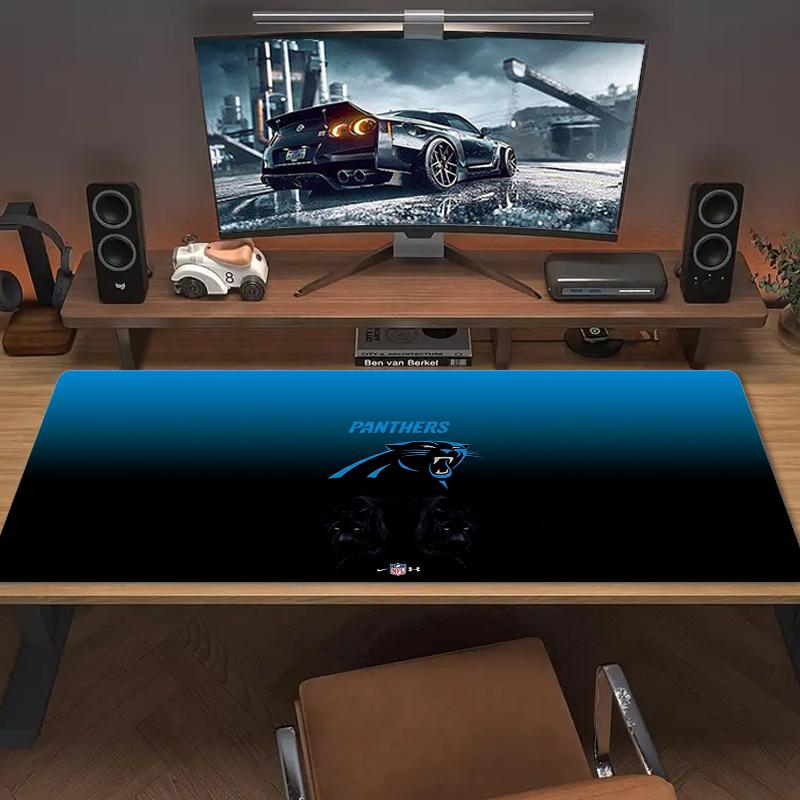 Carolina Panthers Mauspads Großes Gaming-Tischkissen Rutschfestes Laptop-Tablet Großes Mauspads XXL Matte Mini-PC-Spielmatte Mit Verriegeltem Rand