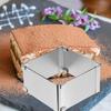 Stainless Steel Mousse Ring Square Cake Mold for Baking Pastry Mousse Cake DIY Dessert Making High Temp Resistant Reusable 14