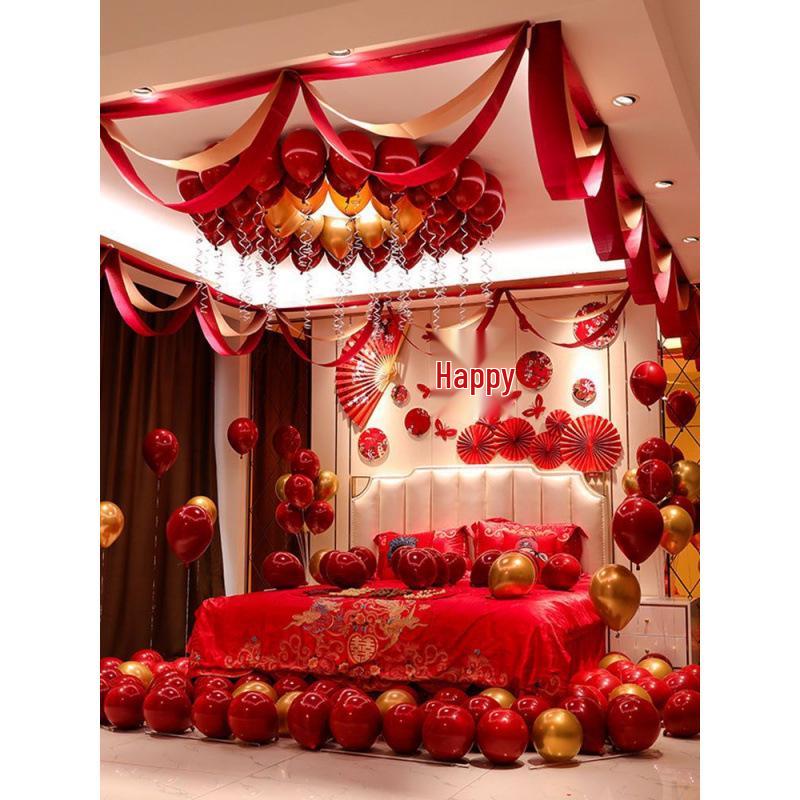 Complete Wedding Room Decoration Balloon Set - Bride & Groom Sections