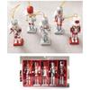 Christmas Wood Nutcracker Soldier Pendants 4pcs/set  Xmas Tree Festival Holiday