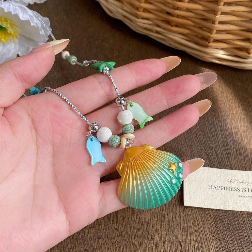 2026 New Bohemian Style Pendant Necklaces Women Starfish Shell Fish Beaded Necklaces Fashion Travel Vacation Beach Jewelry Gifts