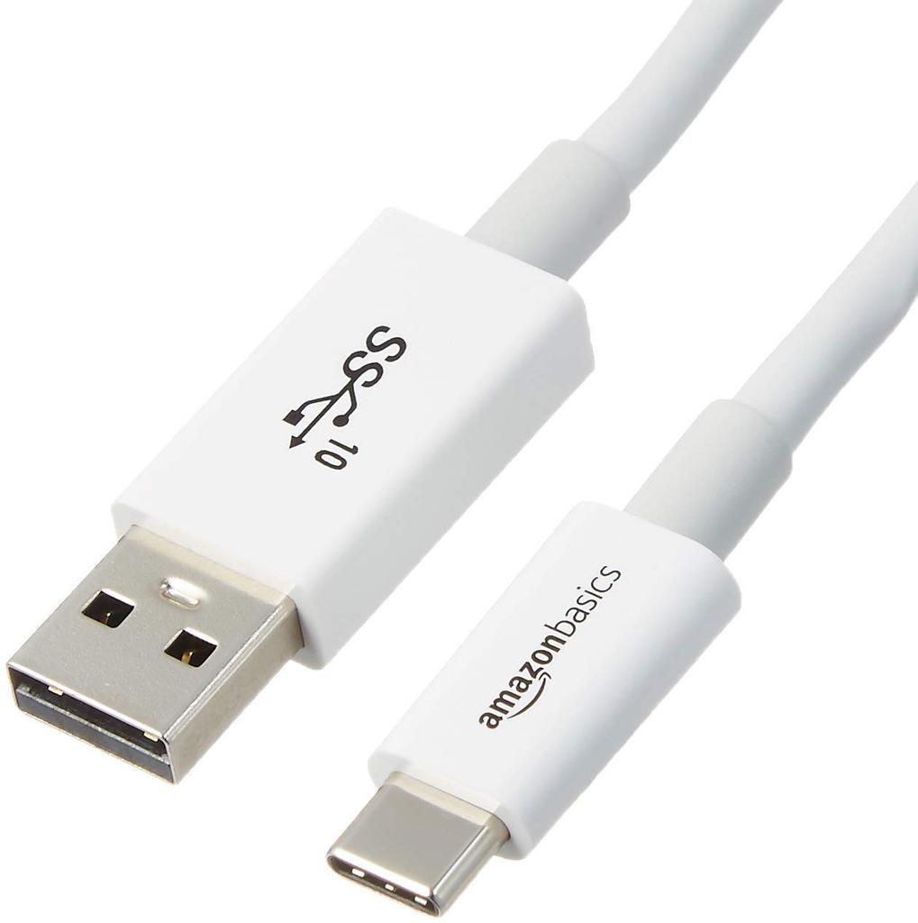 Amazon Basic USB Type C Cable Type-C 3.1 Gen2 Type-A (Male) White 0.9m