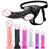 Realistic Black Wear Strap On Anal Plug G-Spot Masturbators Suction Cup Big Penis Butt Plug Long Dick Adult Sex Toy for Women18+