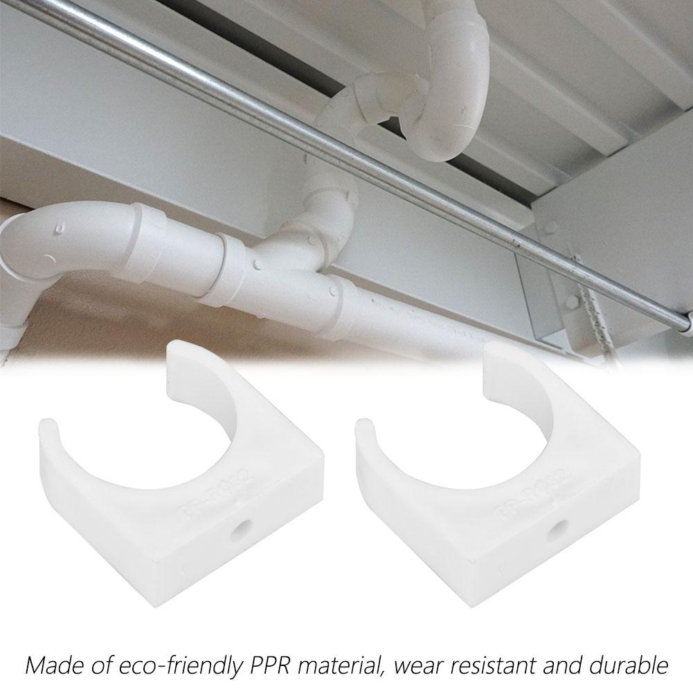 20pcs 16202532mm U Shaped Pipe Clamp Water Pipe Fixed Clips with Screws (32mm)