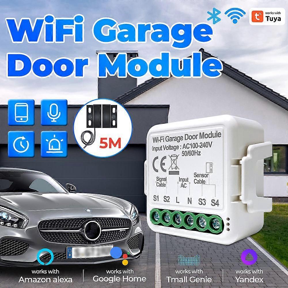 Tuya WiFi Garagentoröffner Controller Mobiltelefon Fernbedienung APP-Steuerung Kompatibel mit Alexa Google