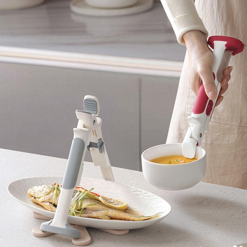 Non-slip Kitchen Bowl Clip 2in1 Anti Scalding Holder Kitchen Bowl Dish Clip  Kitchen Gadget