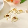 18k Gold Plated Hollow U-Shaped Earrings - Minimalist Photosensitive Women's Jewelry