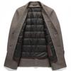 Winter Men's Double-sided Woolen Coat Medium and Long Thickened Suit Collar Down Removal Liner Woolen Coat Men