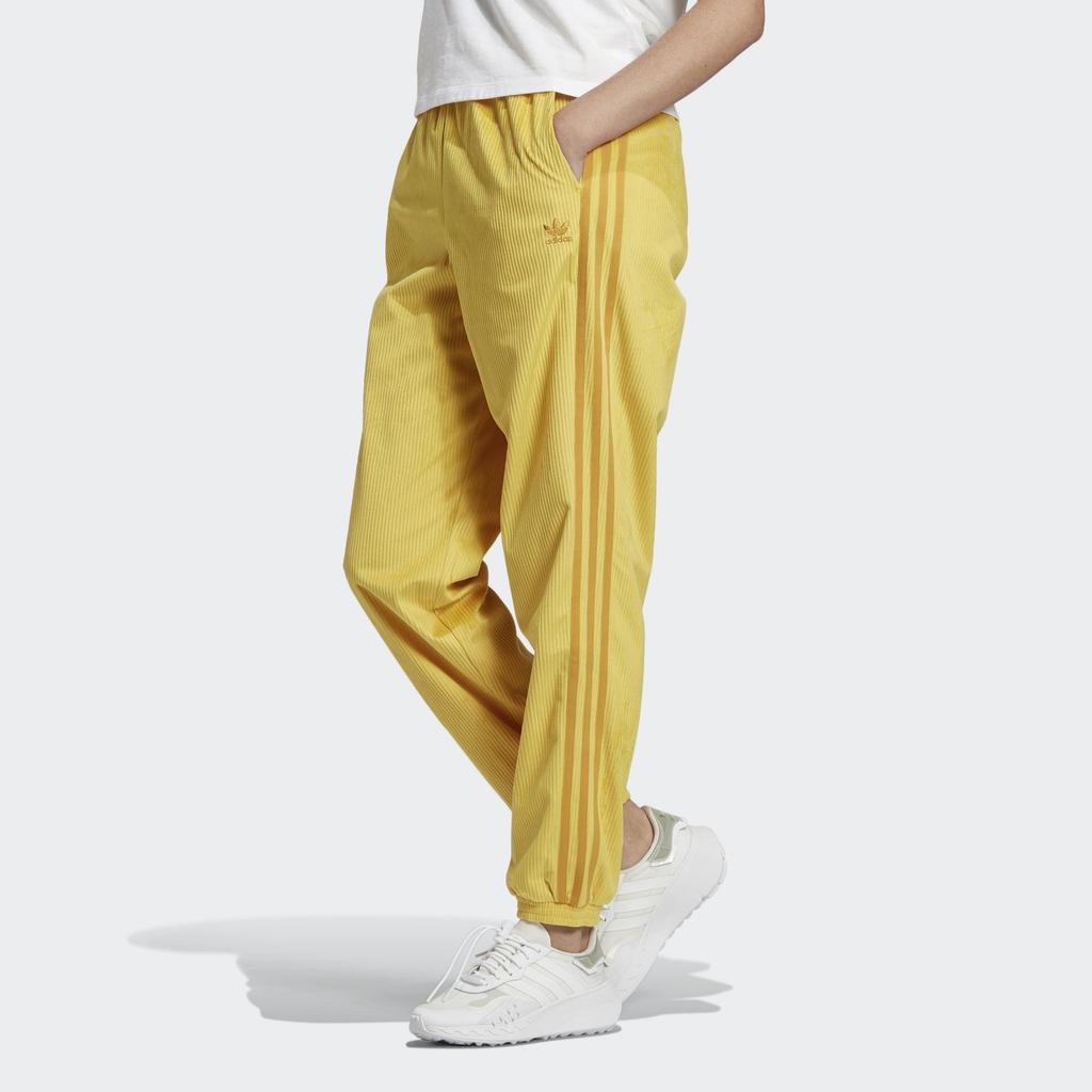 adidas Originals Women's Corduroy 3-Stripes Joggers Yellow GU0805