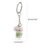 Personality Cute Dog Keychain for Women Girl Creative Flocking Dog Keyring Gift