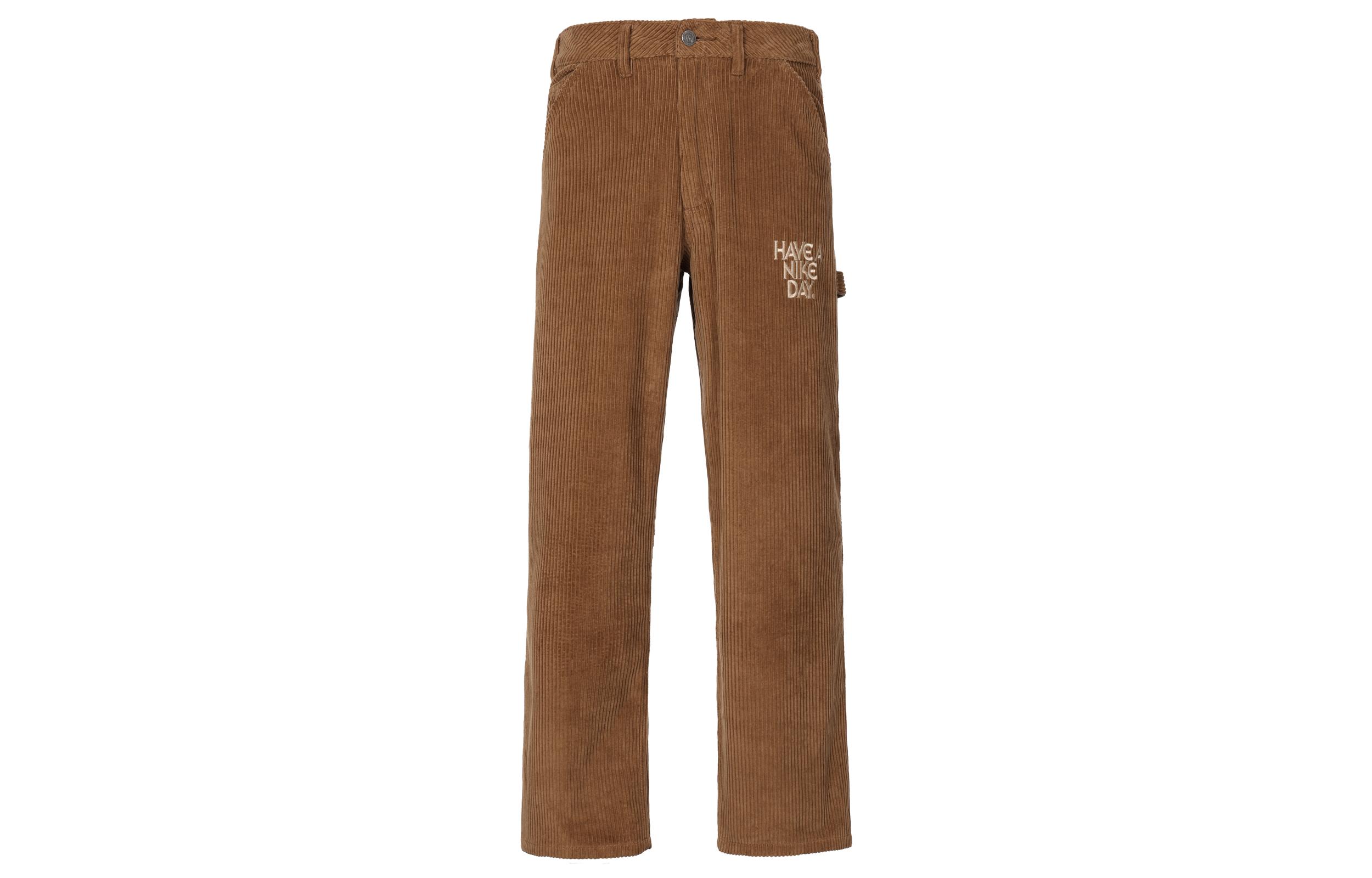 Nike Casual Pants Men s Brown Thickened Straight Fit Pants HF0354-281 30
