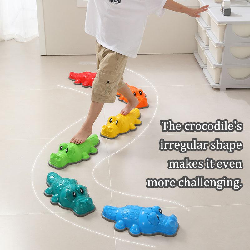 Niños Cocodrilo Piedra de Equilibrio Juguetes Montessori Entrenamiento de Integración Sensorial Juego al Aire Libre Actividades Sociales Juguetes Deportivos Parroquiales