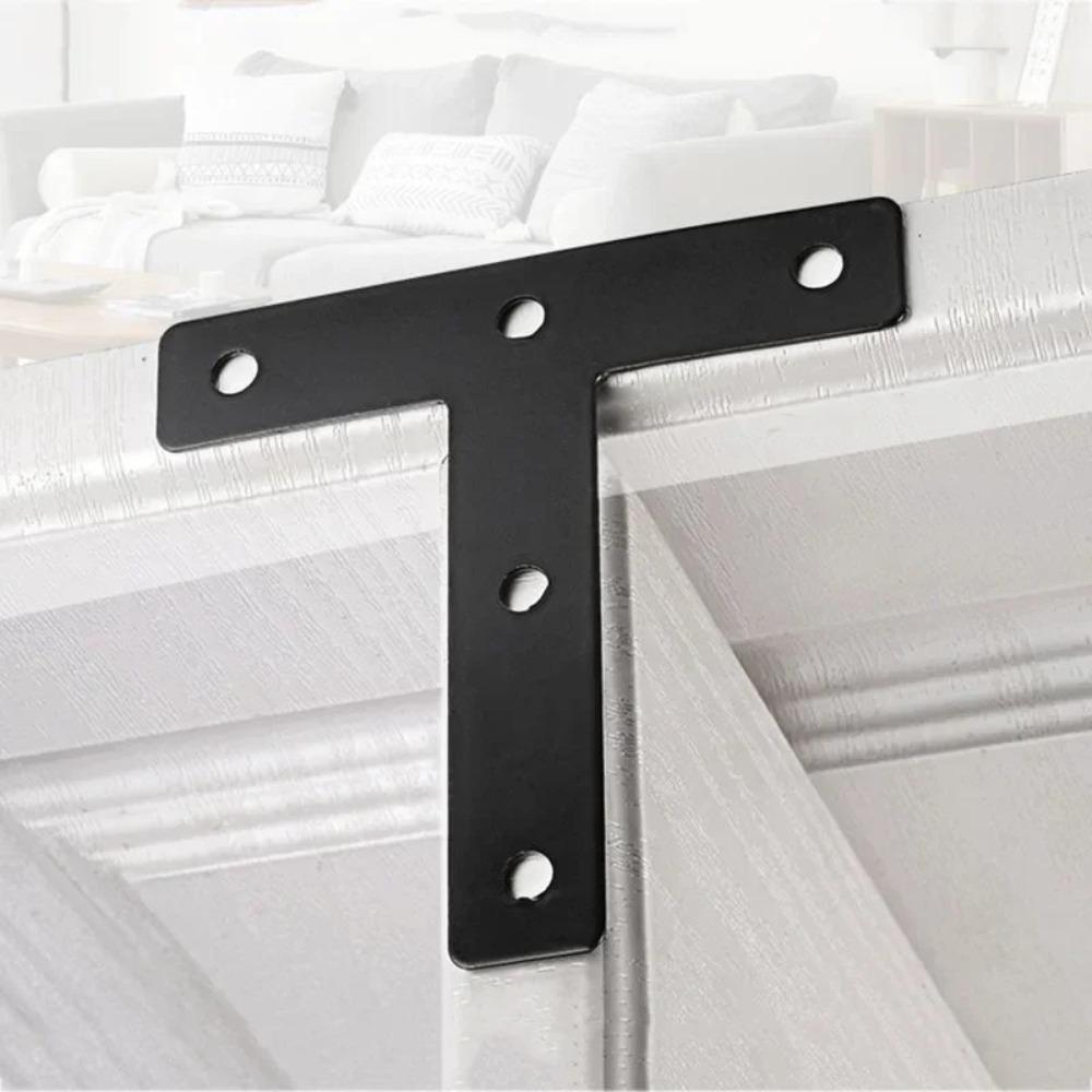 4PCS T Shape Corner Brace, Metal Hardware Connectors for Cabinet Chair Table Furniture Repair, No Screws