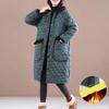 Women Winter Design Flower Floral Print Hooded Coat Ladies Padded Loose Long Sleeve Warm Jackets