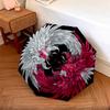 Feather Wings  pattern, automatic folding umbrella, portable and foldable design, 8 ribs, a Christmas or birthday gift.