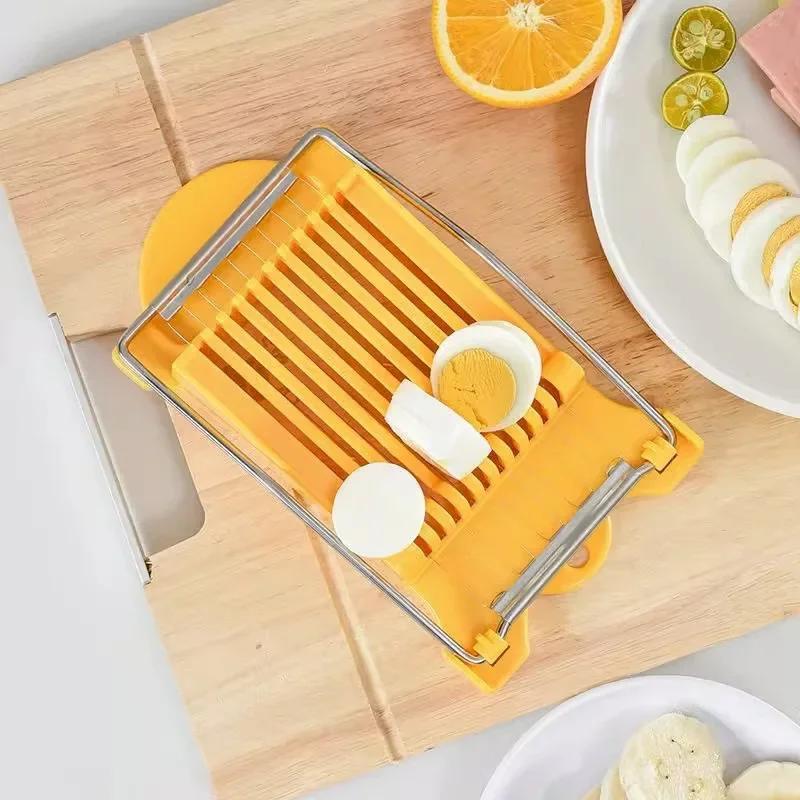 Egg Cutter Stainless Steel Multifunctional Luncheon Meat Food Banana Cheese Strawberry Slicer Kitchen Cooking Gadget Accessories