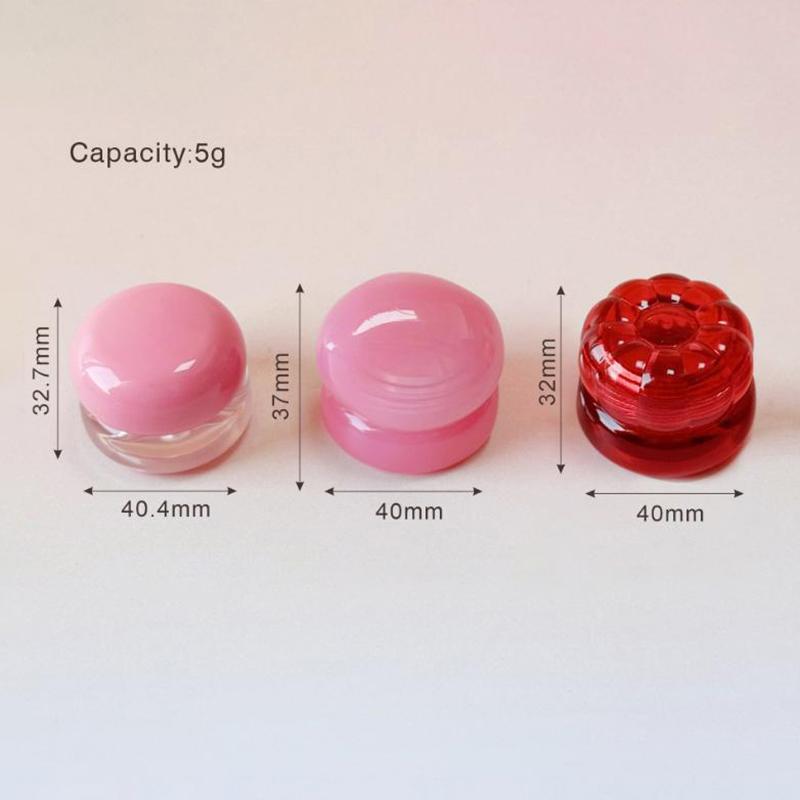 1 Pcs 5g Empty Plastic Lip Scrub Jars With Cover Balm Mask Skin Care Container Cute Blush Jar Cosmetic Jars Travel Container