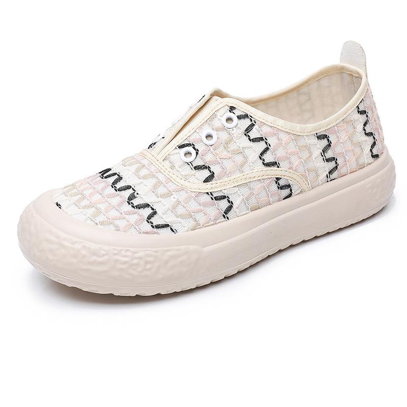 Chaussures pour femmes printemps et été respirantes à mailles creuses chaussures pour femmes à enfiler paresseuses à plateforme chaussures d'étudiantes chaussures décontractées pour femmes de pêcheur