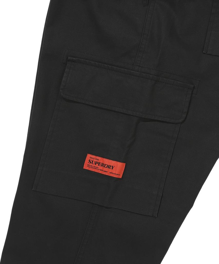 Syupeodeulai Label Slim Cargo Pants Black Sdmlwap60Blk