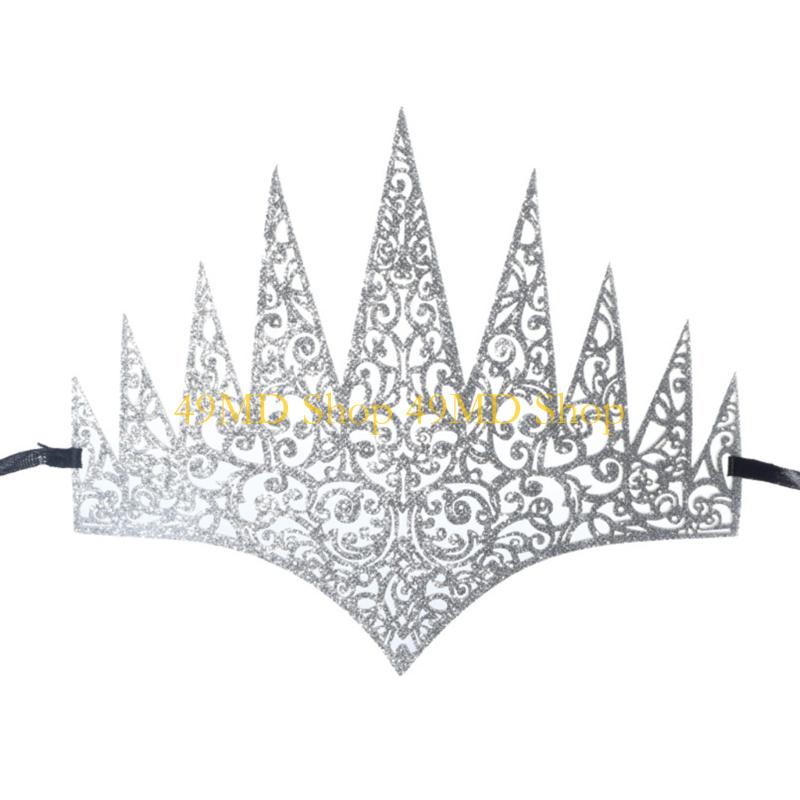 49MD Luxurious Golden Lace Party Crowns Mask Suitable For Proms And Fantasy Costumes