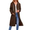 2025 Damen Große Größen Herbst/Winter Lockerer Reißverschluss Langer Strickjackenmantel