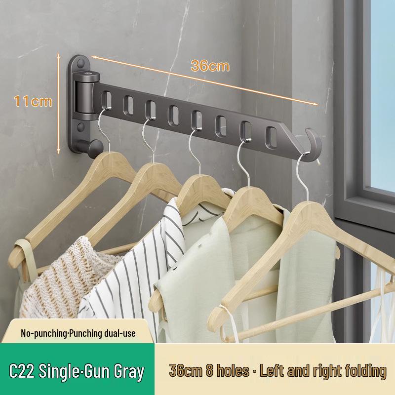 Retractable Folding Indoor Clothes Drying Rack for Balcony and Bathroom